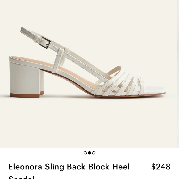 Reformation Eleonora Sling Back Block Heel Sandal - Picture 2 of 4